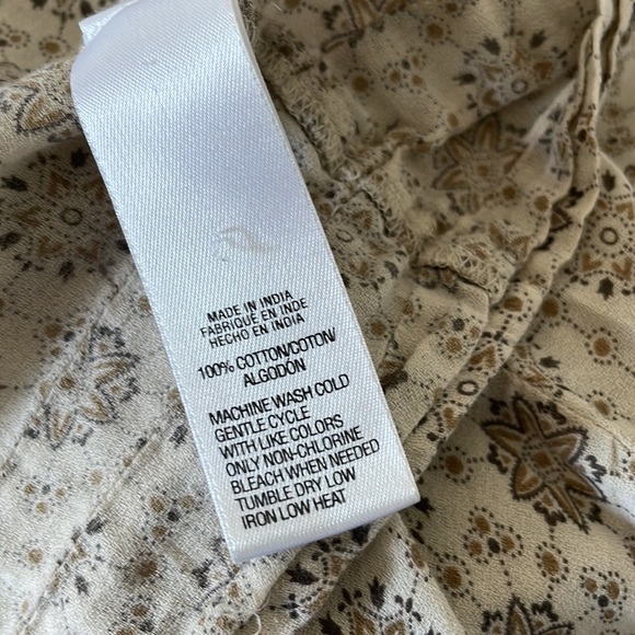 Izod Patterned Beige Cotton Tunic - Picture 6 of 6